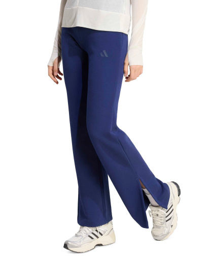 adidas Women's Mid-Rise Soft Lux Flare-Leg Pants - Dark Blue