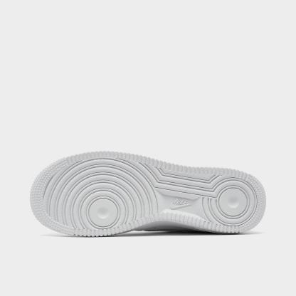 Big Kids' Nithtke Air Force 1 Low Casual Shoes - White/White - Bottom view