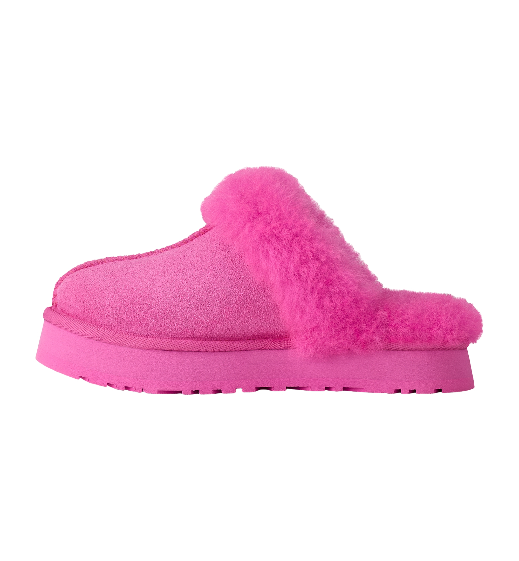 UGG® Kids Round Toe Disquette Slippers - Bright Fuchsia