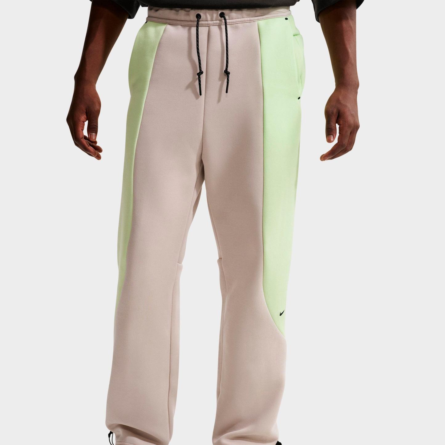 Men's Nithtke Tech Fleece Pro Open Hem Pants - Cream II/Light Liquid Lime/Black