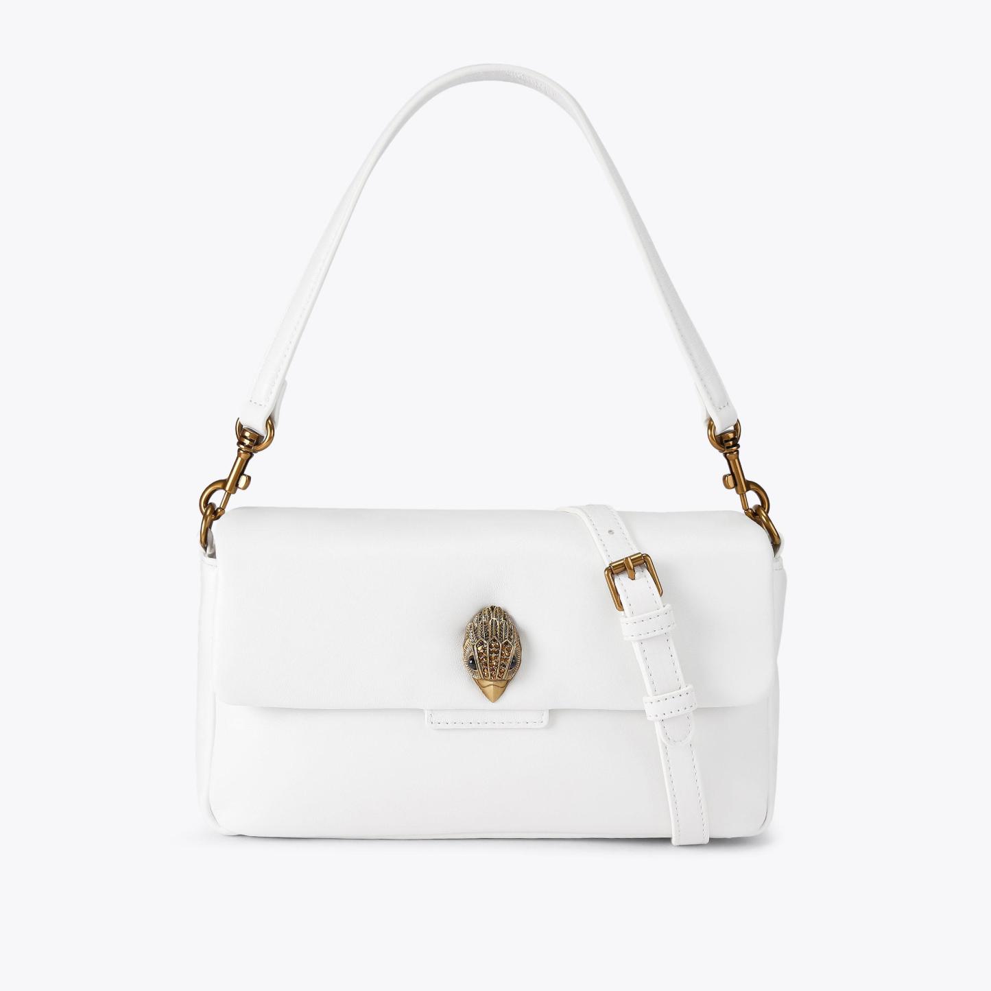 Kurt Geiger London Leather Oxford Bag - White