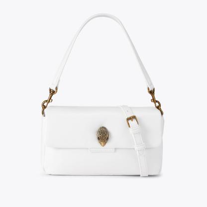 Kurt Geiger London Leather Oxford Bag - White