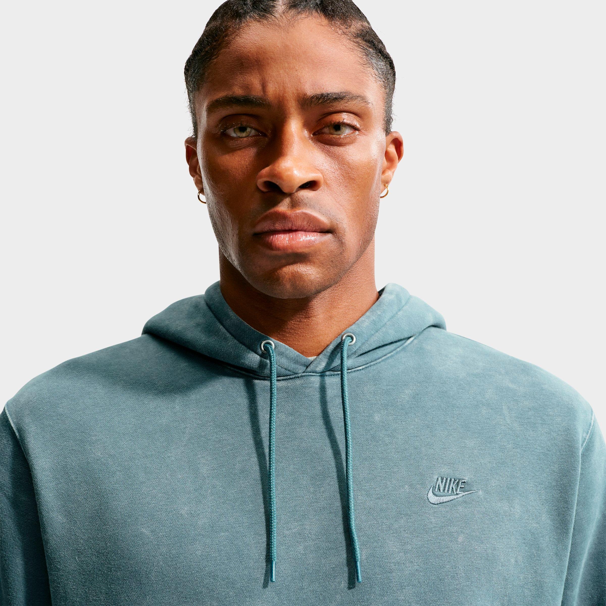Men's Nithtke Sportswear Club Washed Fleece Hoodie - Mineral Slate/Mineral Slate