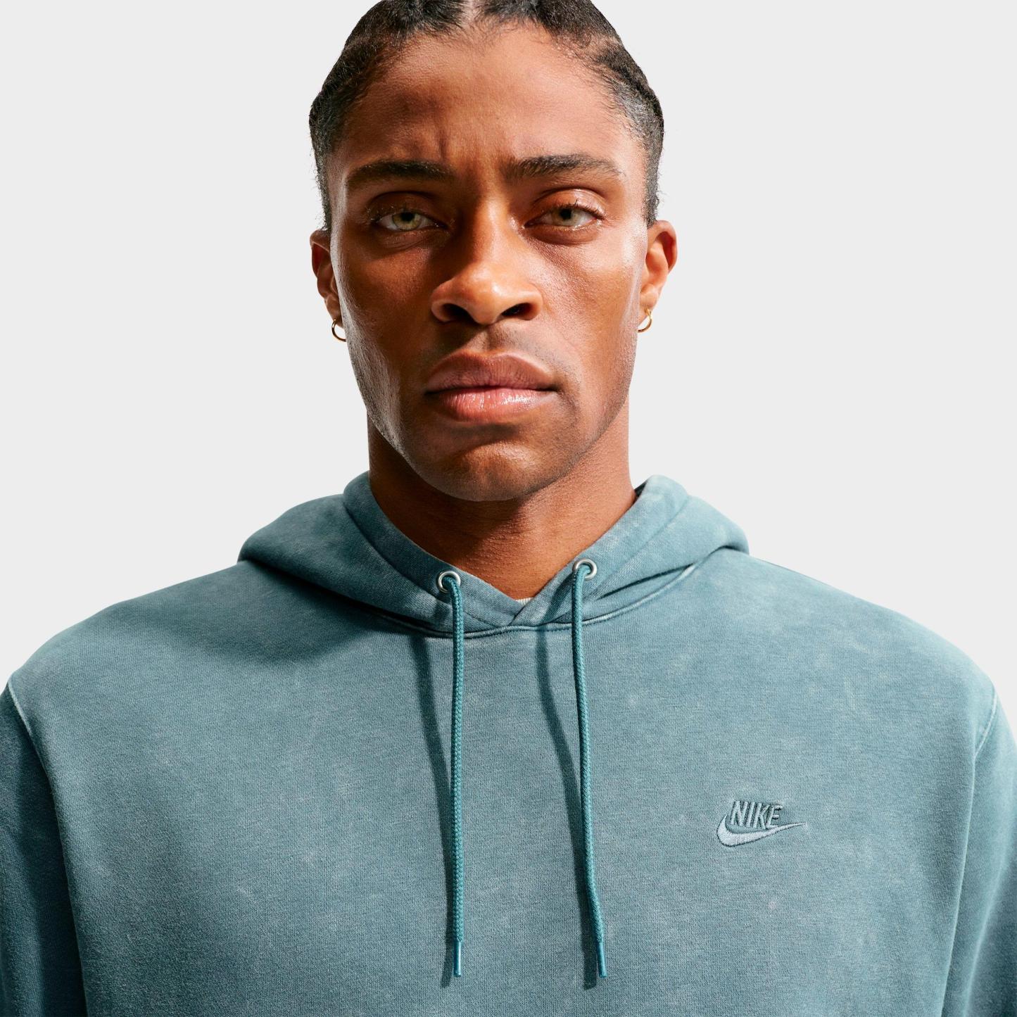 Men's Nithtke Sportswear Club Washed Fleece Hoodie - Mineral Slate/Mineral Slate
