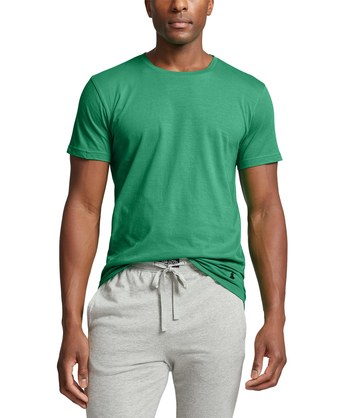 Polo Ralph Lauren Men's 3-Pack Classic Cotton Crew Undershirts - White/Raft Green/Office Blue