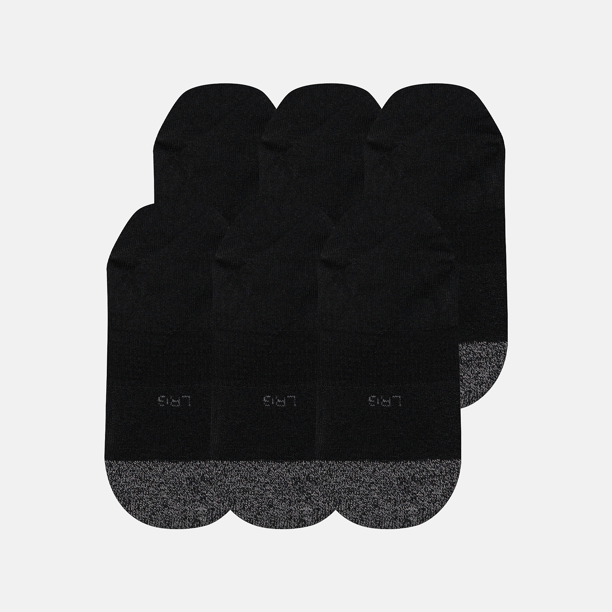 New Balance Active Invisible No Show Socks 6 Pack, LAS65211BK
