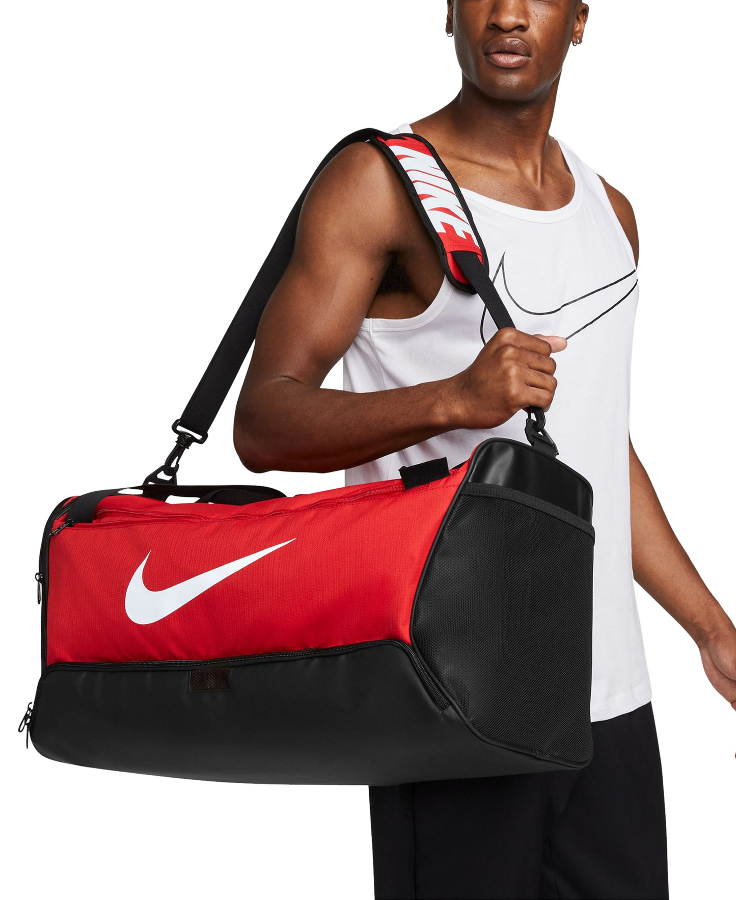 Nike Brasilia 9.5 Training Duffel Bag (Medium, 60L) - Red