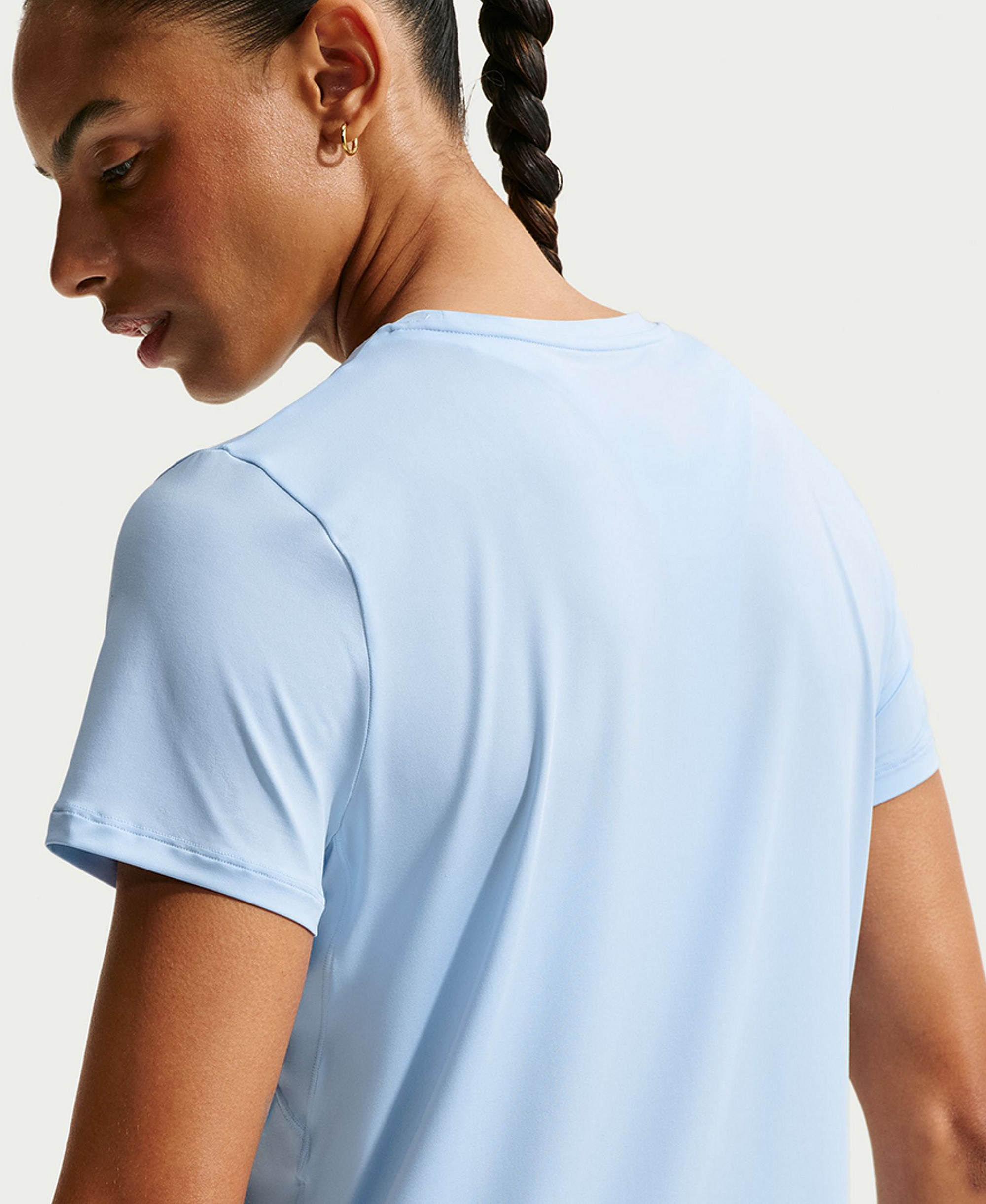 Nike Women's One Classic Dri-Fit Short-Sleeve Top - Hydrogen Blue/white