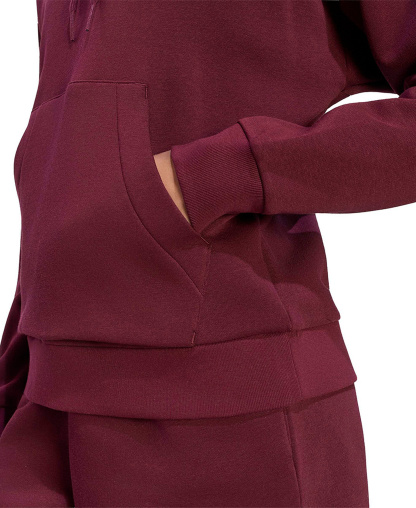 adidas Women's Essentials Long-Sleeve Logo Hoodie - Frozen Purple/White