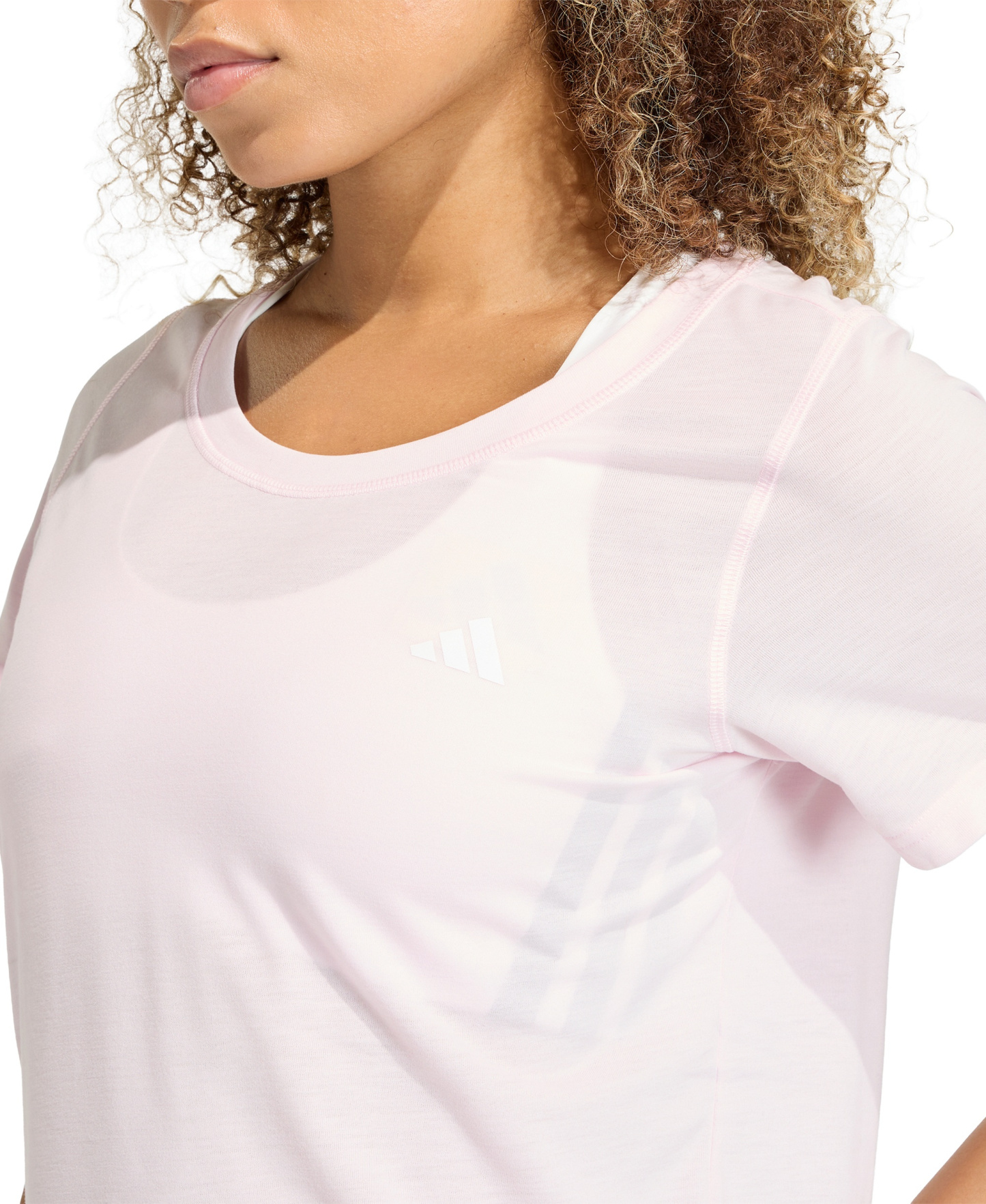 adidas Women's Workout Essentials Seamless Scoop Neck T-Shirt - Clear Pink