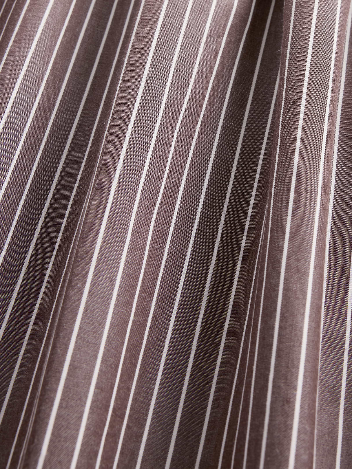 Poplin Drop-Waist Maxi Skirt - Brown stripe