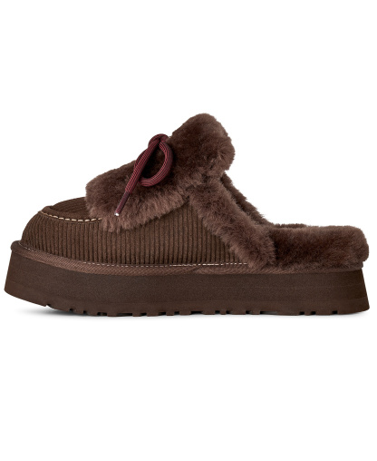 UGG® Women's Disquette Heritage Lace-Up Clog Slippers - Burnt Cedar