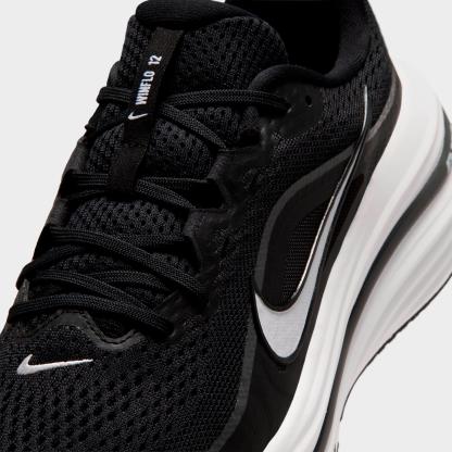 Men's Nithtke Air Winflo 12 Road Running Shoes - Black/Dark Smoke Grey/White - Detail shot