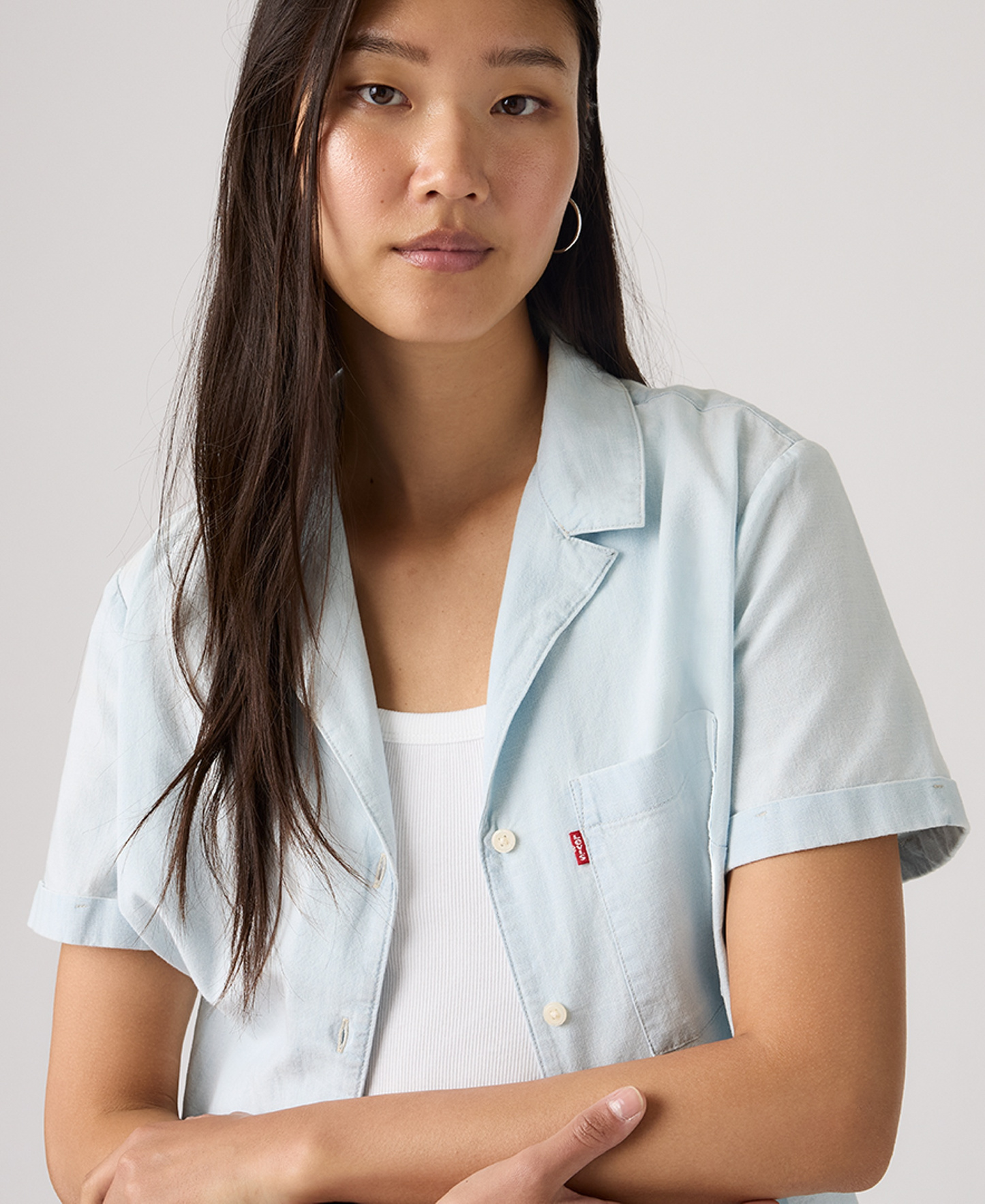 Levi's Women's Bennie Short-Sleeve Camp Shirt - Watch Me