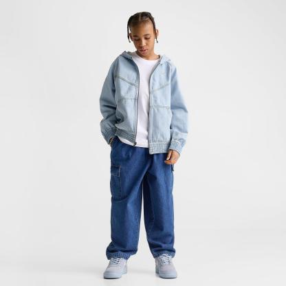 Big Kids' Nike Sportswear Collection Denim Cargo Pants - Mystic Navy/Aegean Storm/Coastal Blue