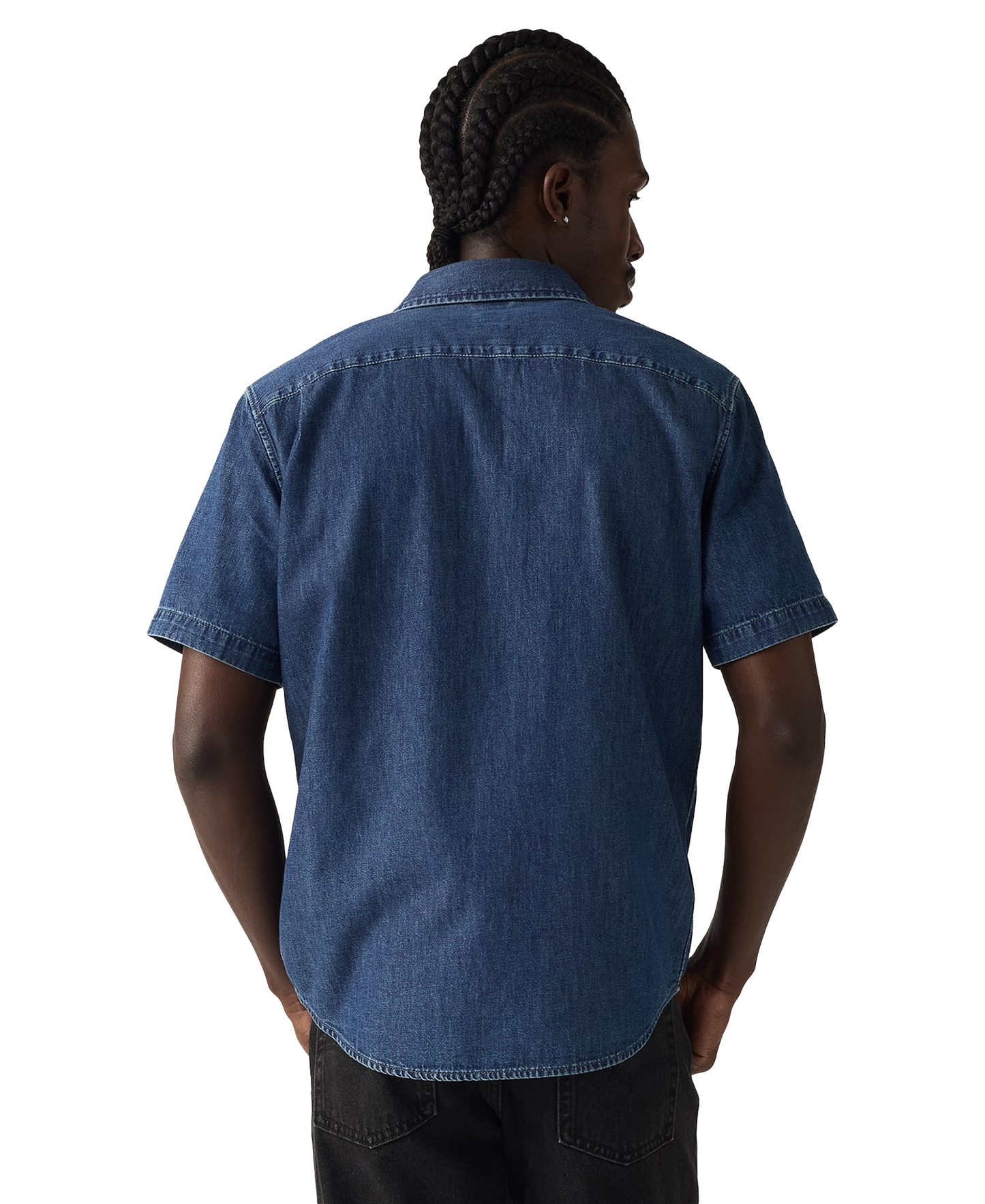 Levi's Men's Classic Pocket Short-Sleeve Regular-Fit Shirt - Blue