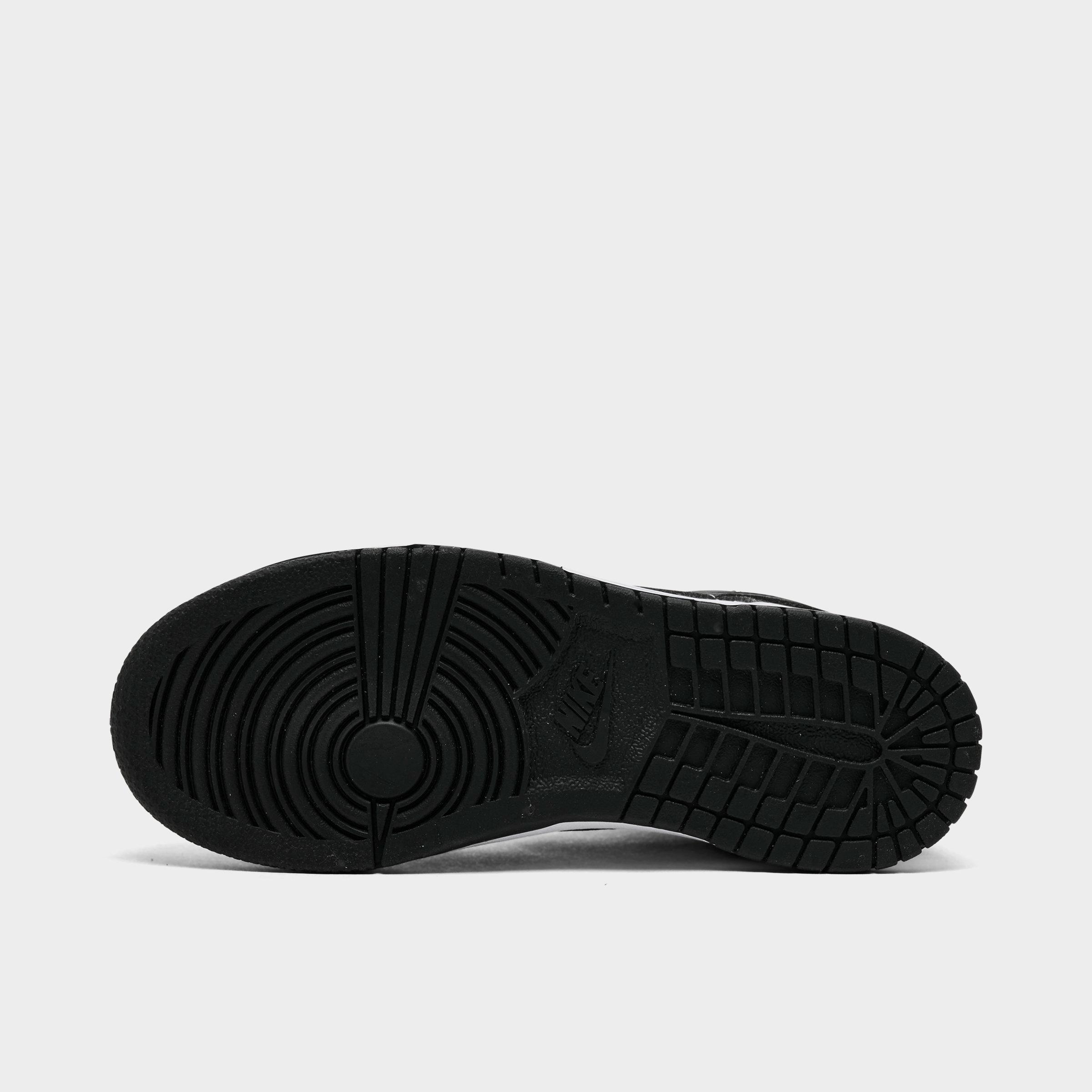 Little Kids' Nithtke Dunk Low Casual Shoes - Part 1 - White/Black/White - Bottom view