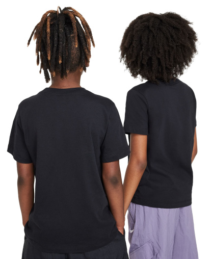 Nike Boys' and Girls' 6-20 Sportswear Embroidered Logo Graphic T-Shirt - Black
