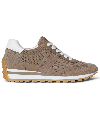 Lauren Ralph Lauren Women's Dani Lace-Up Sneakers - Taupe Brown/Snow White
