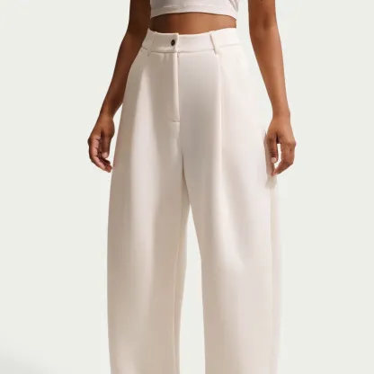 Nike Women's Sportswear Loose Mid-Rise Fleece Trousers - Chalk image 2