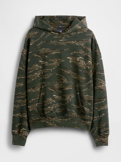 Adult Heavyweight Oversized Hoodie - black camo