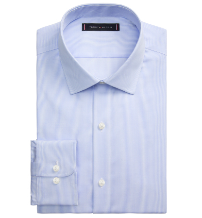 Tommy Hilfiger Men's TH Flex Twill Shirt, Slim Fit - Classic Blue