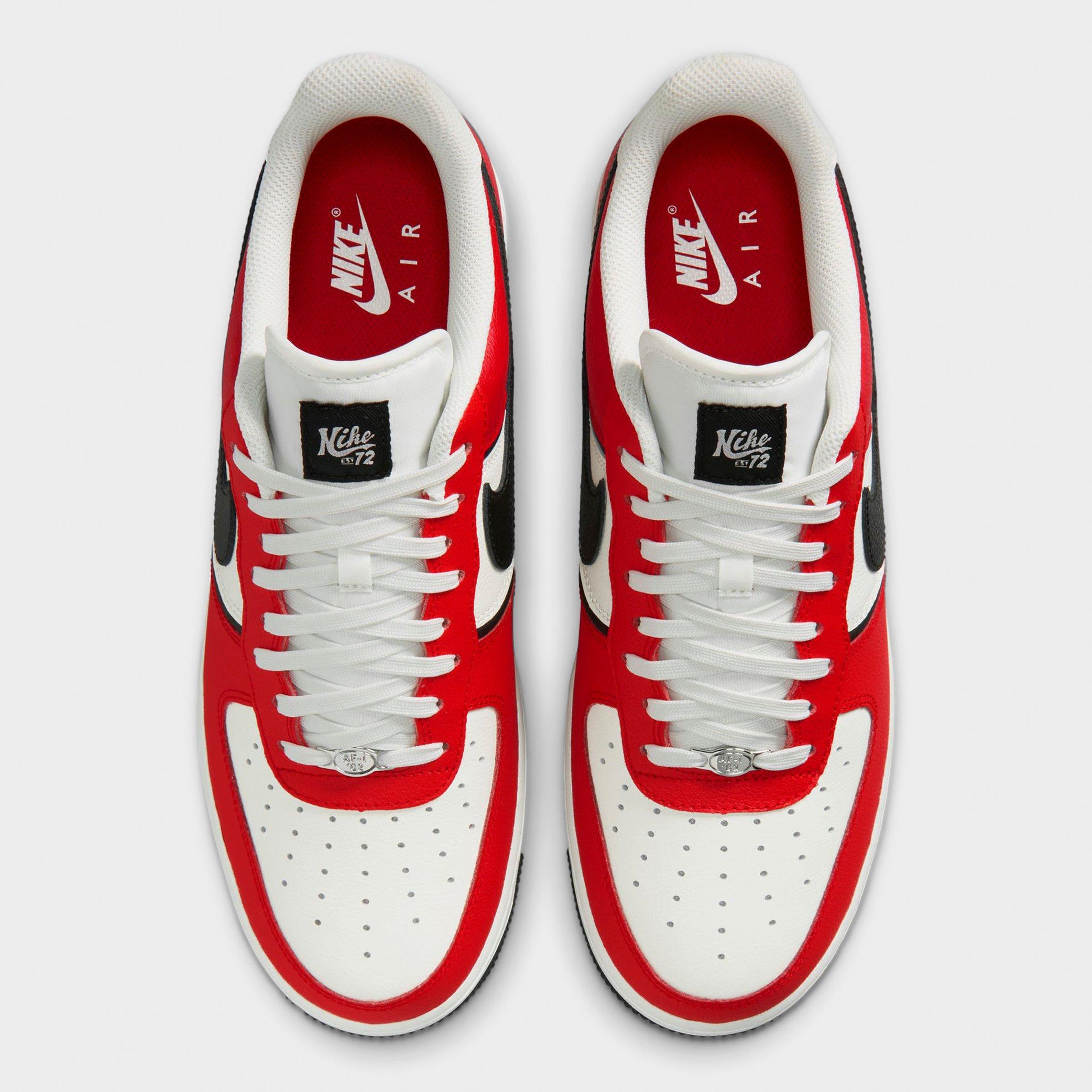 Men's Nithtke Air Force 1 '07 LV8 Sport Casual Shoes - University Red/Black/Sail - Top view