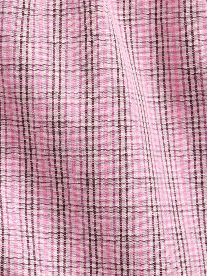 Poplin PJ Boxer Shorts - Pink plaid