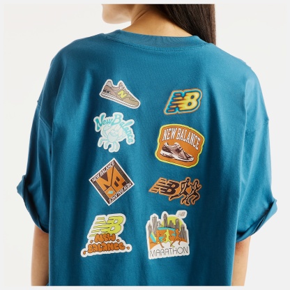 New Balance Sticker Pack Oversized T-Shirt, WT62P2R0STS