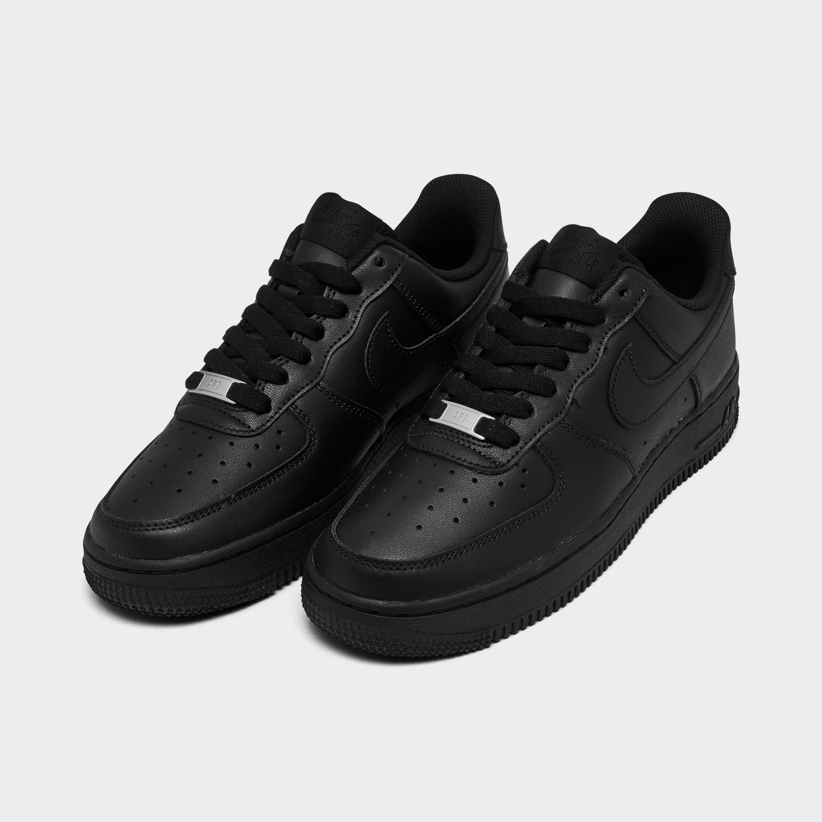 Women's Nike Air Force 1 Low Casual Shoes - Black/Black/Black
