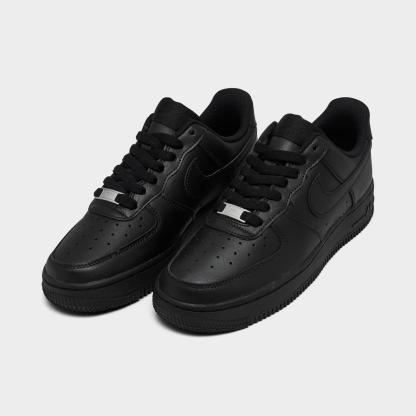 Women's Nike Air Force 1 Low Casual Shoes - Black/Black/Black