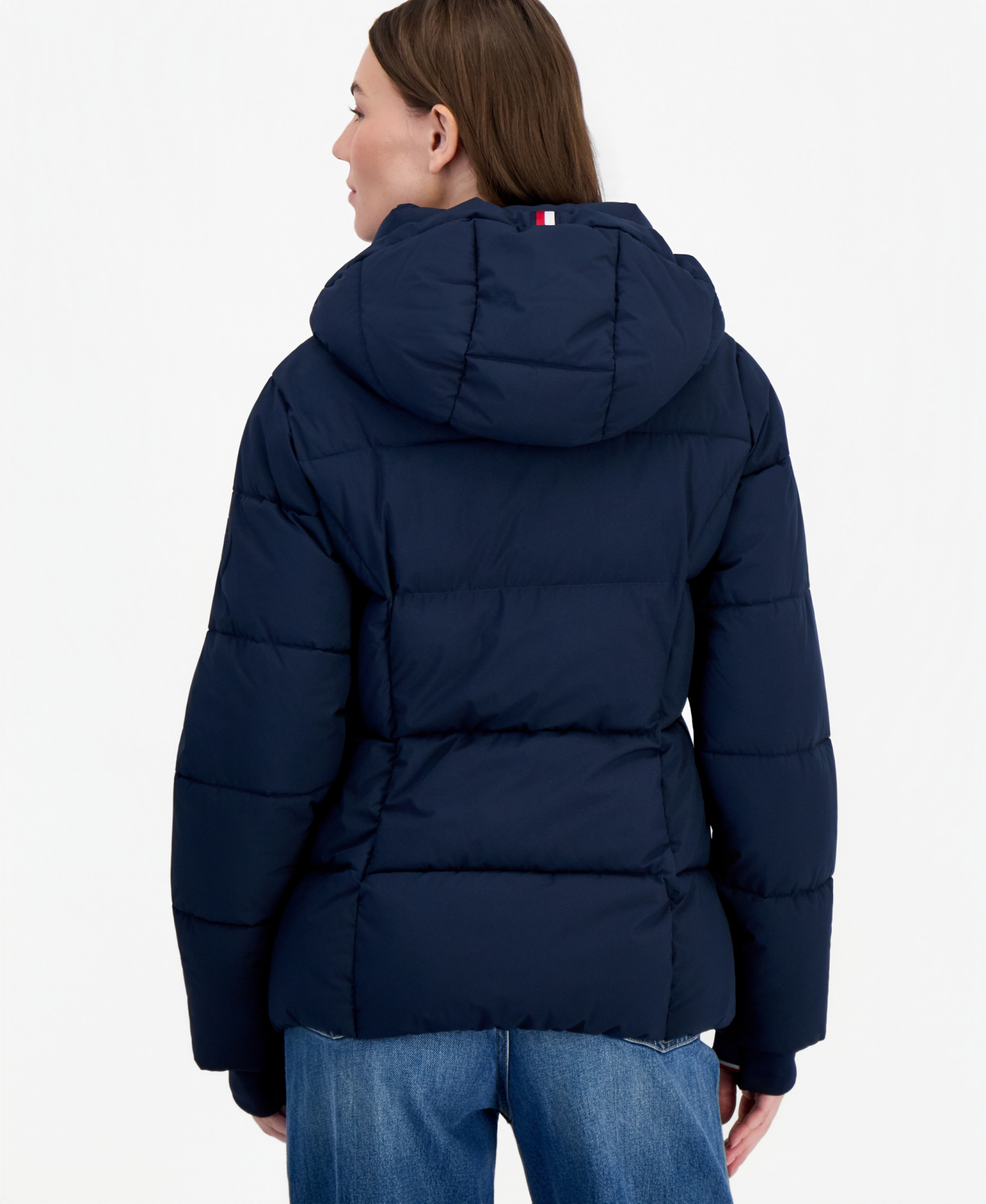 Tommy Hilfiger Women's Short Hooded Puffer Jacket, Created for Macy's - Navy