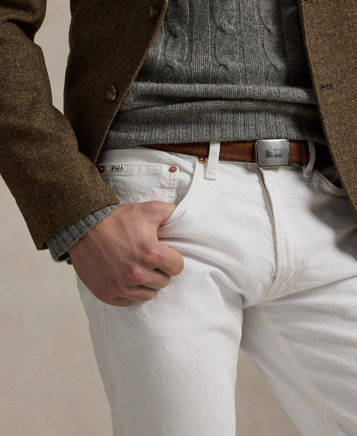 Polo Ralph Lauren Men's Varick Slim Straight Jeans - New Hudson White