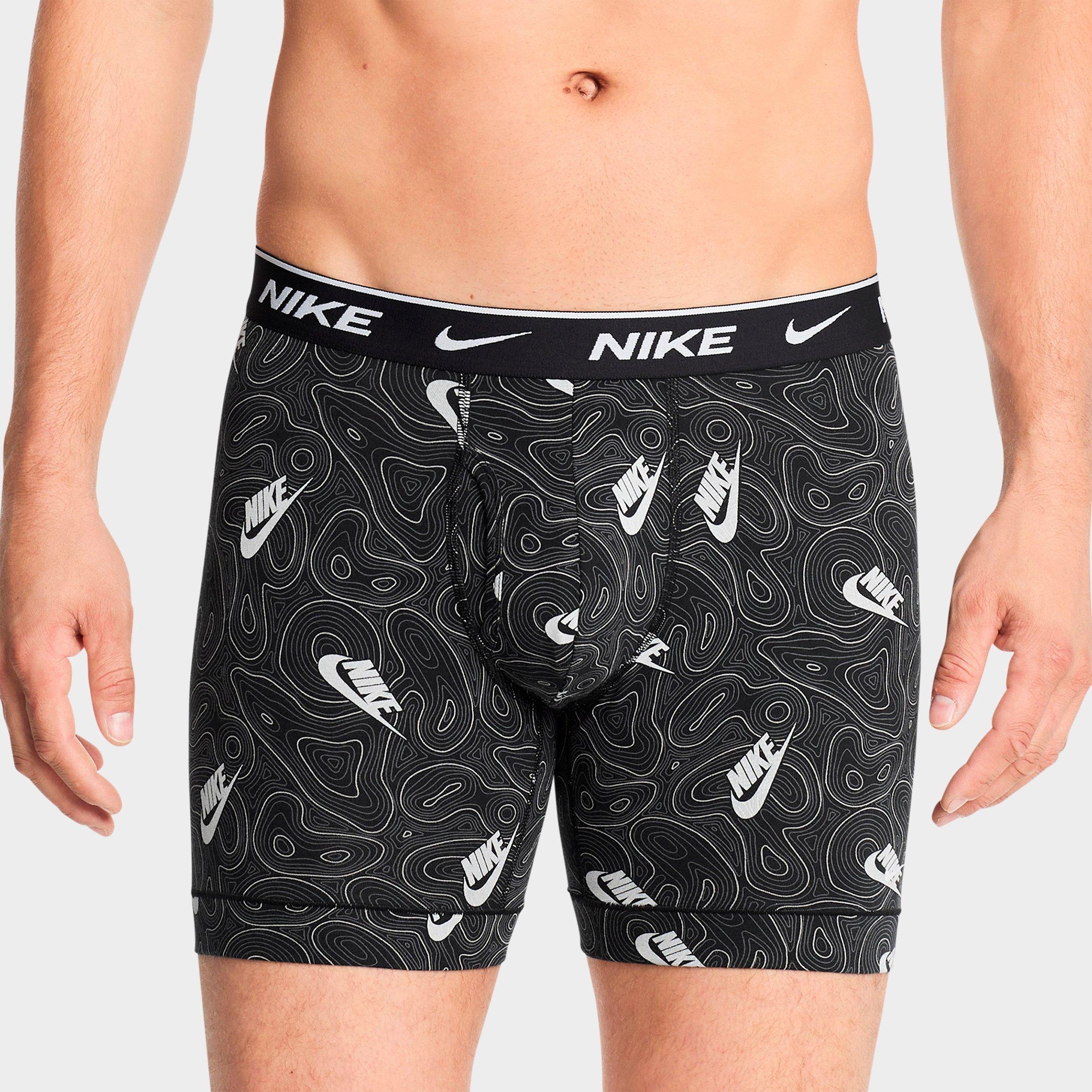 Men's Nithtke Stretch Cotton Boxer Briefs (3-Pack) - Typograph/Black/Red/Grey
