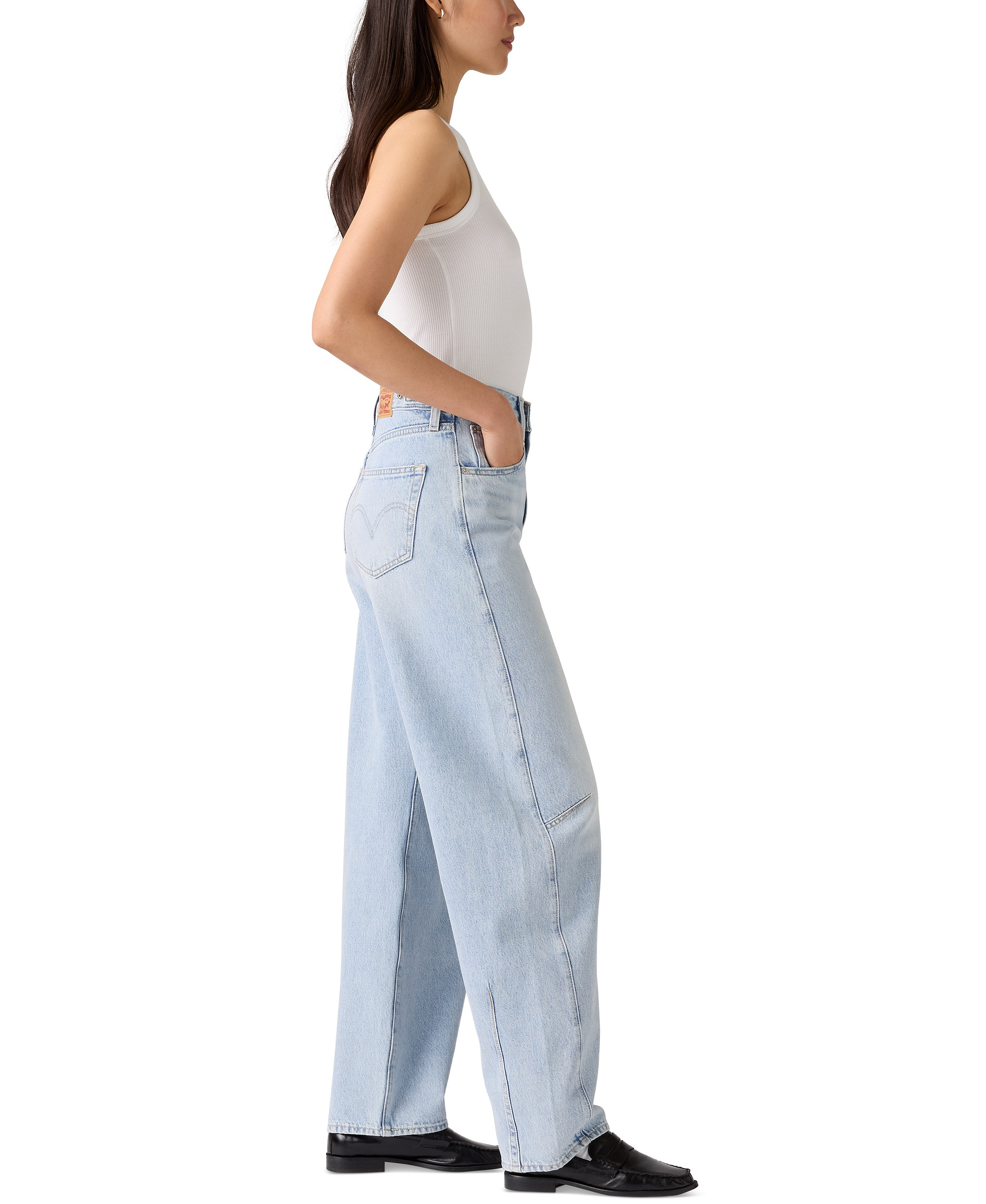 Levi's Women's Cinch High-Rise Barrel-Leg Jeans - Abraided Art