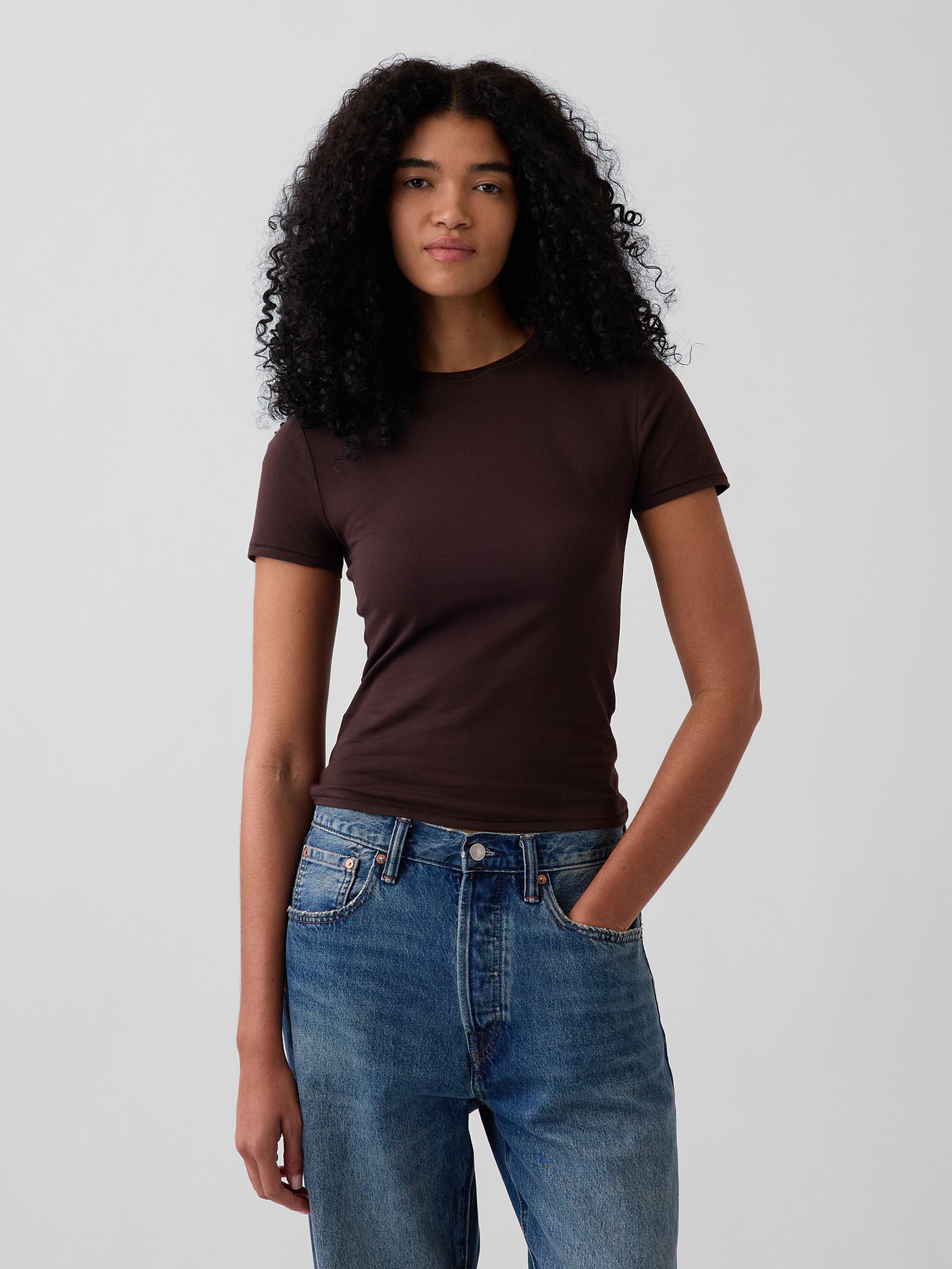 CloseKnit Jersey T-Shirt - Terra brown