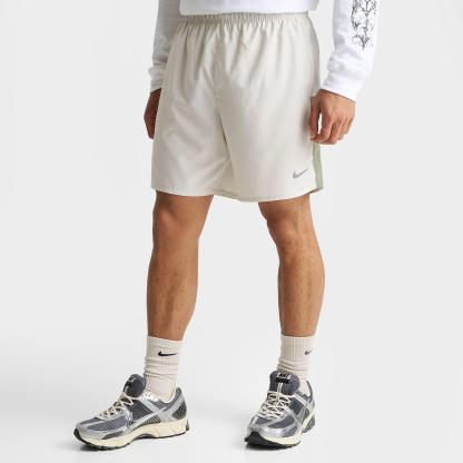 Men's Nithtke Dri-FIT Challenger Brief-Lined 7" Running Shorts - Light Bone/Dark Stucco