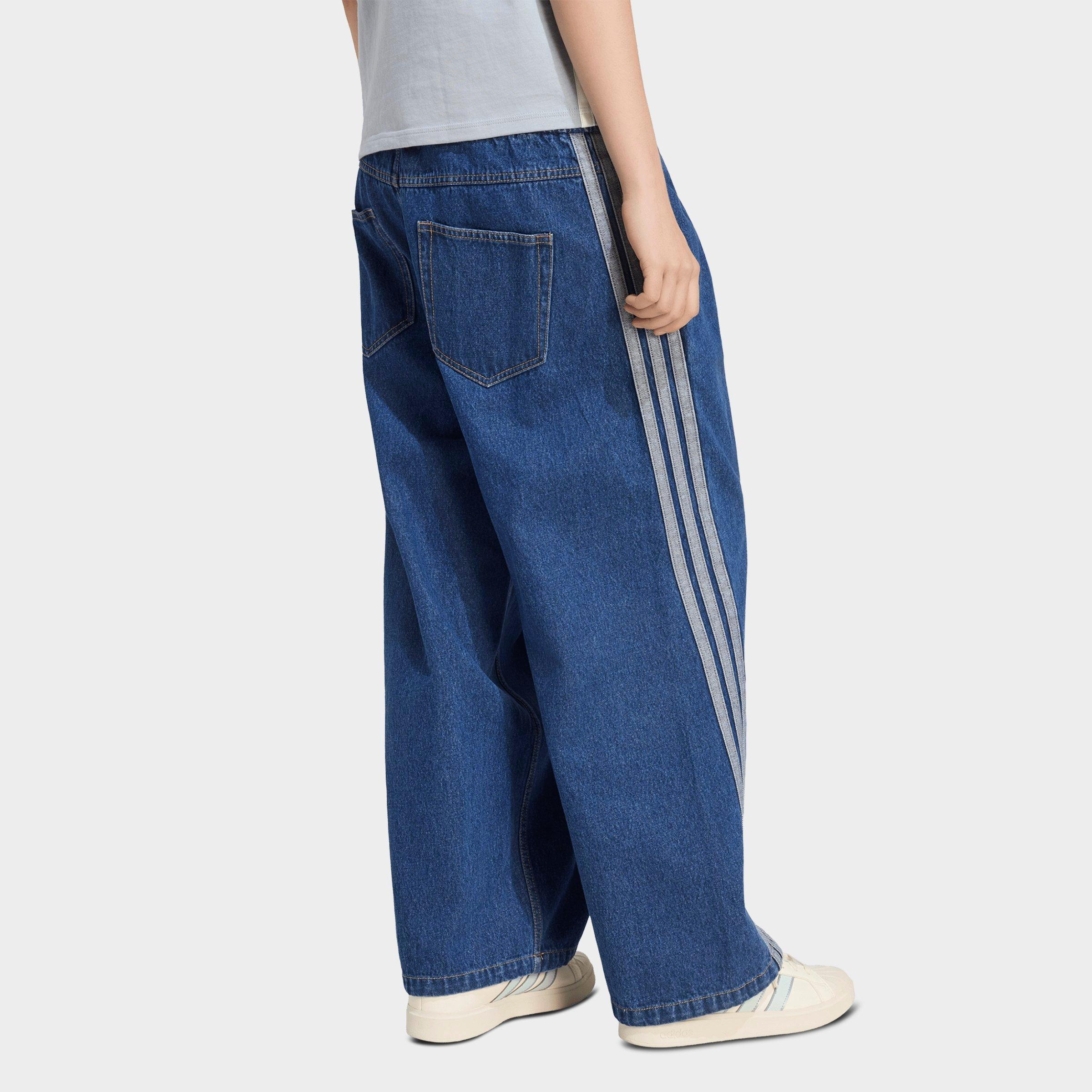 Women's adidas Originals Stadium Washed Loose Denim Pants - Preloved Ink