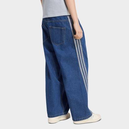 Women's adidas Originals Stadium Washed Loose Denim Pants - Preloved Ink