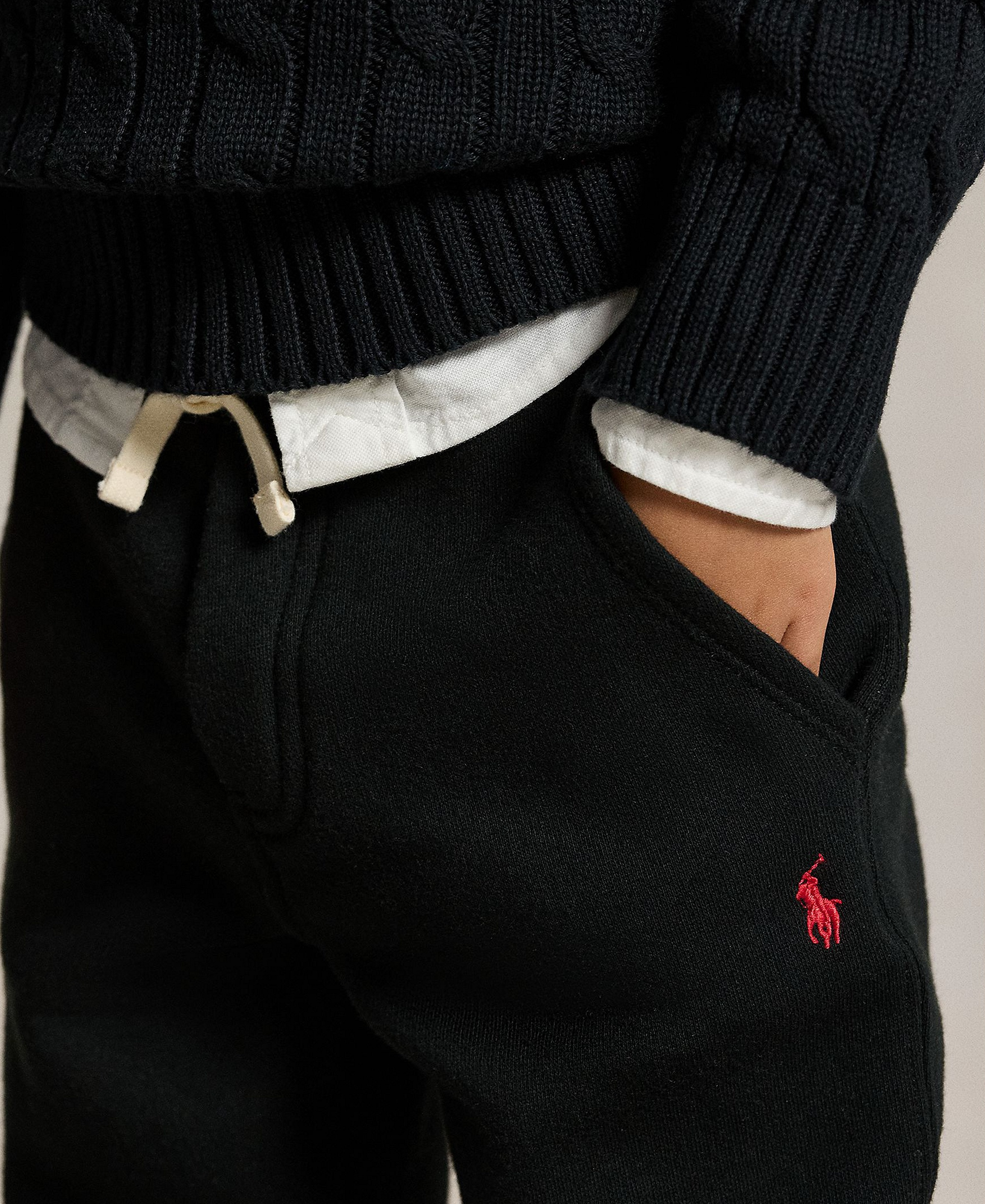 Polo Ralph Lauren Boys' 2T-7 Cotton Fleece Joggers - Black