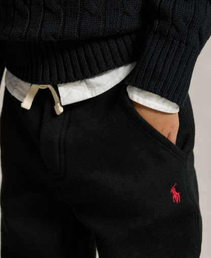 Polo Ralph Lauren Boys' 2T-7 Cotton Fleece Joggers - Black