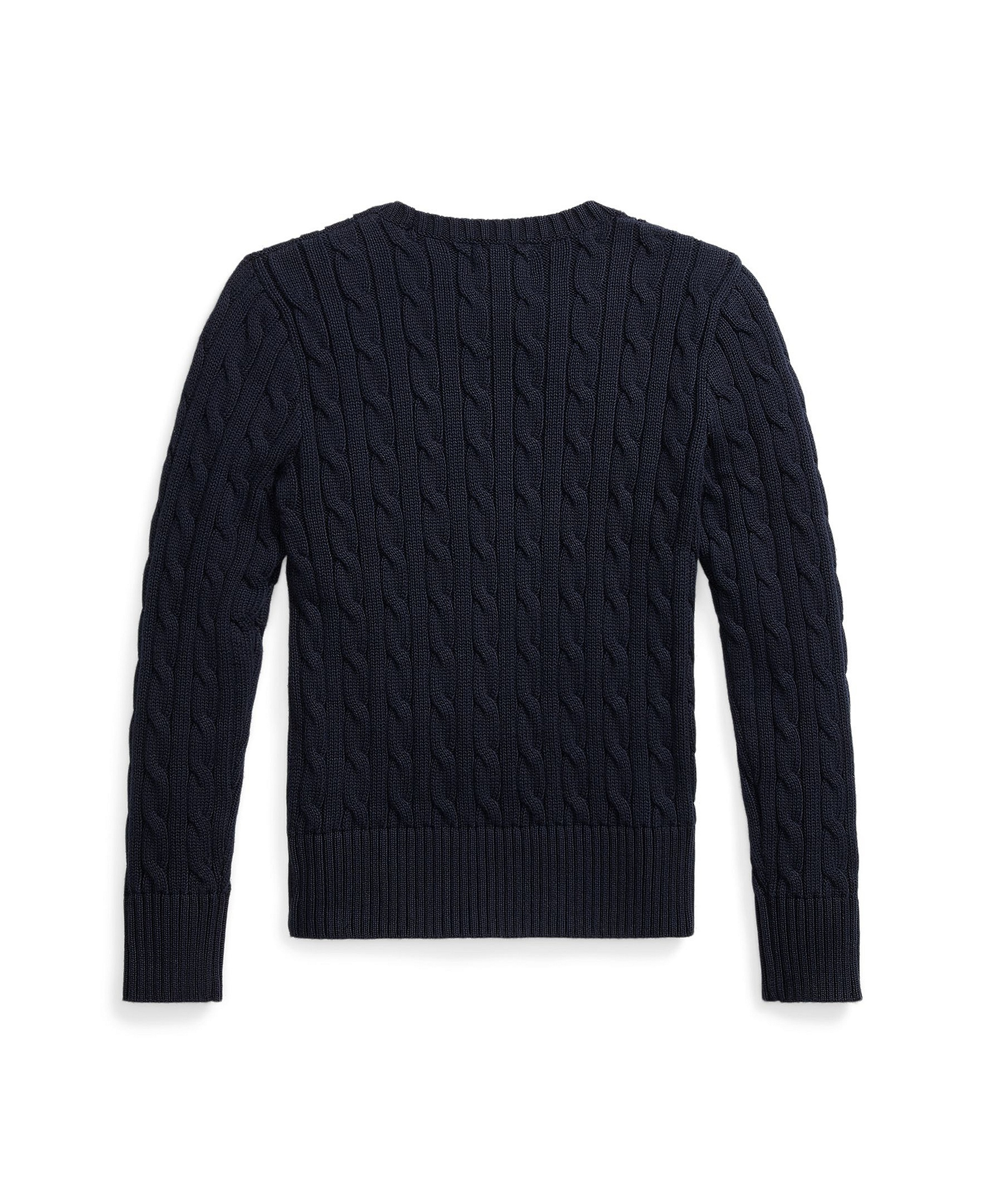 Polo Ralph Lauren Girls' 7-16 Cable-Knit Long Sleeves Sweater - Navy