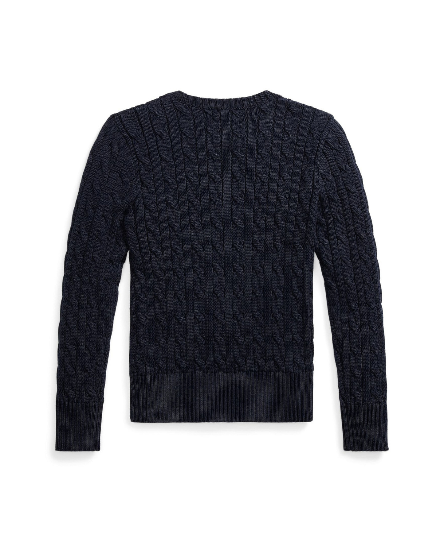 Polo Ralph Lauren Girls' 7-16 Cable-Knit Long Sleeves Sweater - Navy