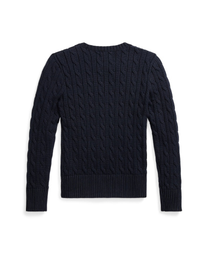Polo Ralph Lauren Girls' 7-16 Cable-Knit Long Sleeves Sweater - Navy