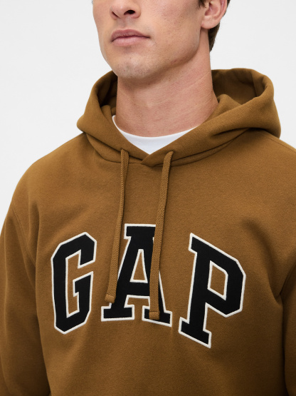 Adult VintageSoft Arch Logo Hoodie - PALOMINO BROWN