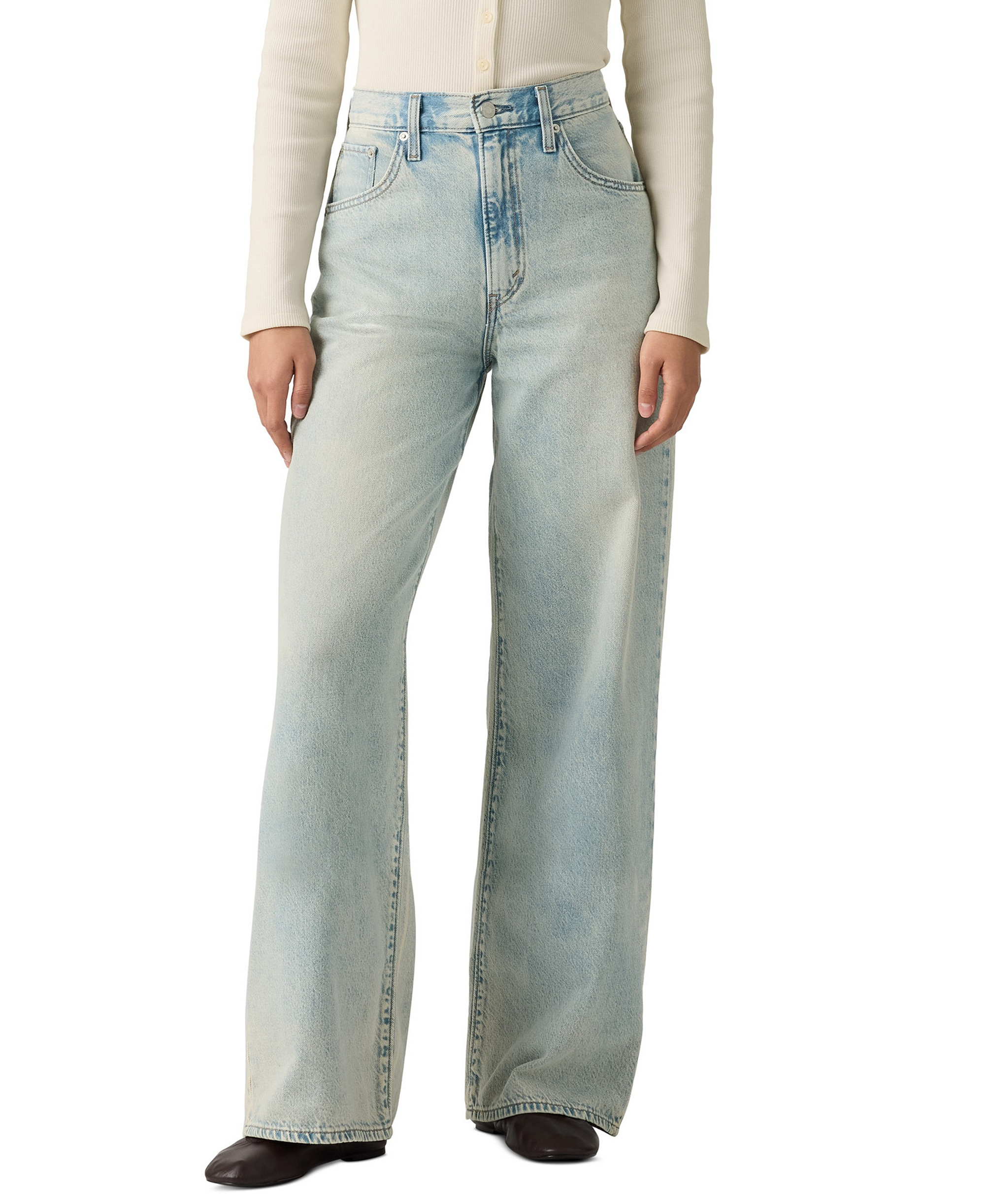 Levi's Women's Cinch-Waist Lightweight Baggy Jeans - A Little Hazy