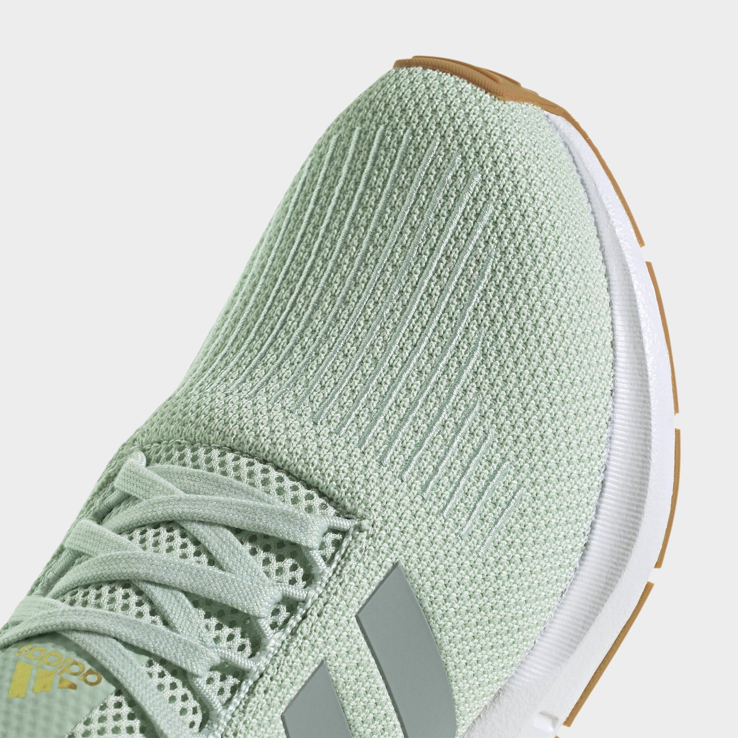 Women's adidas Swift Run 1.0 Casual Shoes - Linen Green/Wonder Sage/Cloud White - Detail shot
