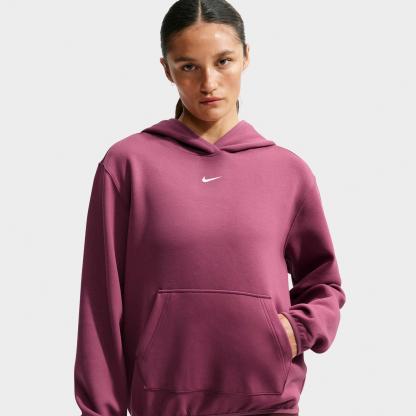 Women's Nithtke Studio Fleece Sport Dri-FIT Pullover Hoodie - Pink Smoke/White