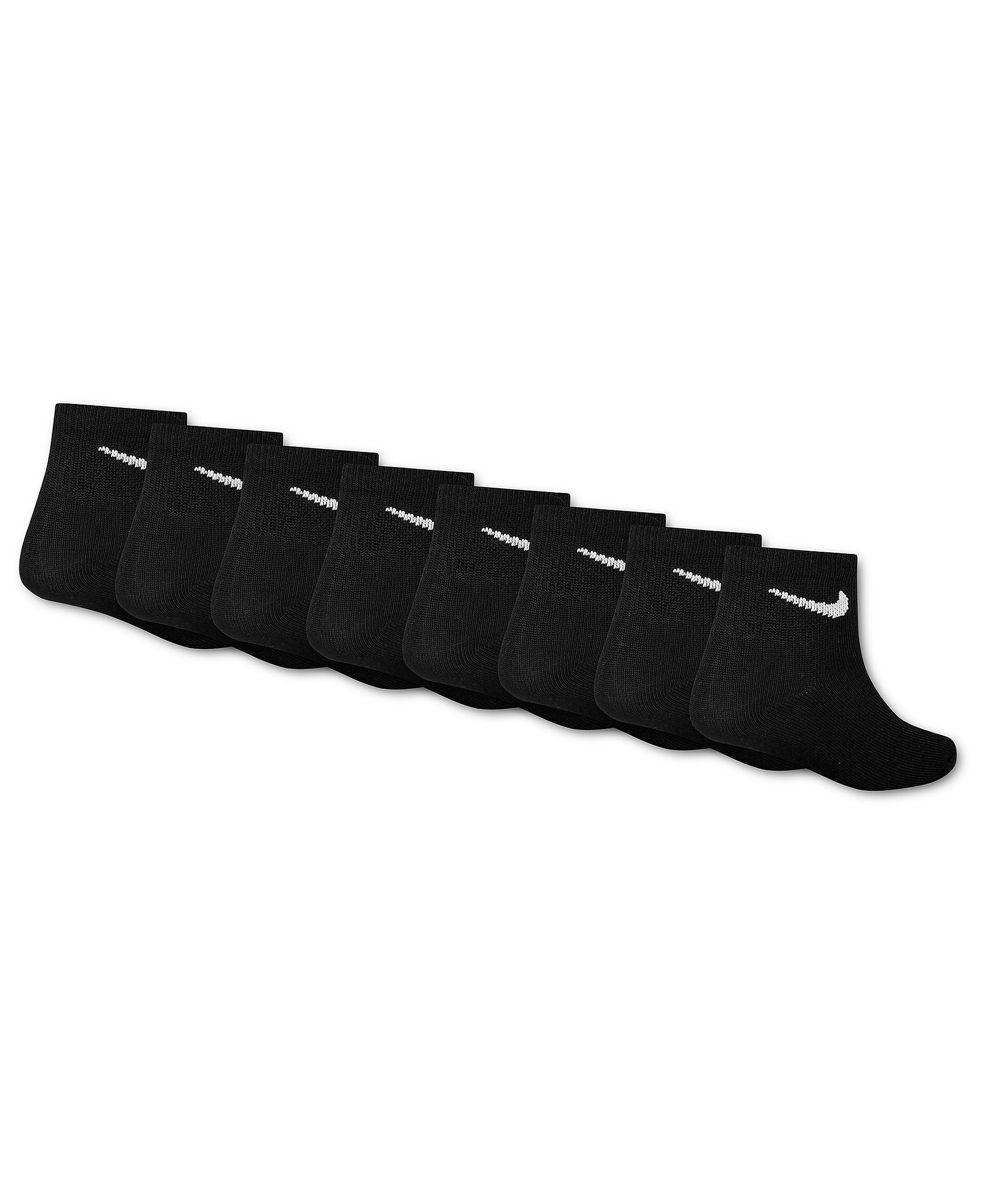 Nike Boys' and Girls' 5-7 Ankle Socks, 8-Pack - Black