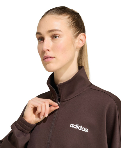 adidas Women's Hyperglam Track Cropped Training Track Jacket - Aurora Coffee